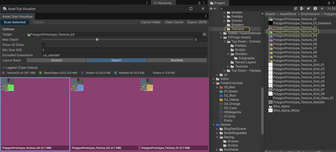 Asset selection from visualization